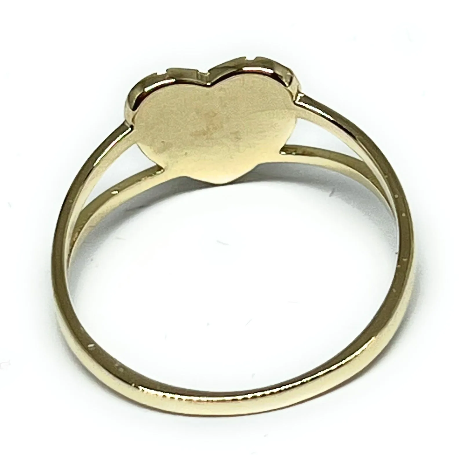 10k Solid Gold Yellow Classic Nugget Heart Ring (FC 162)