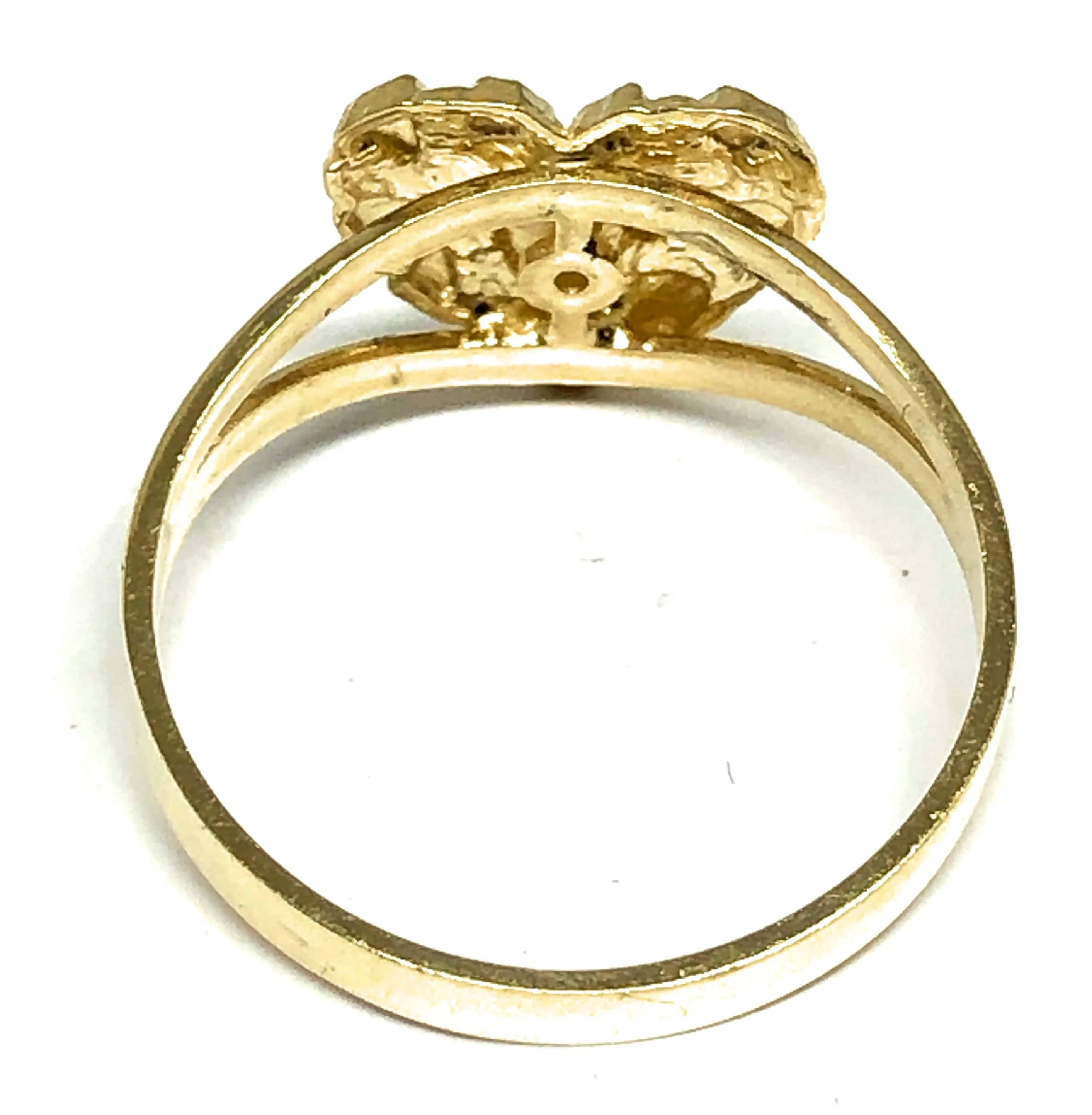 10k Solid Gold Yellow Classic Nugget Heart Ring (SM)