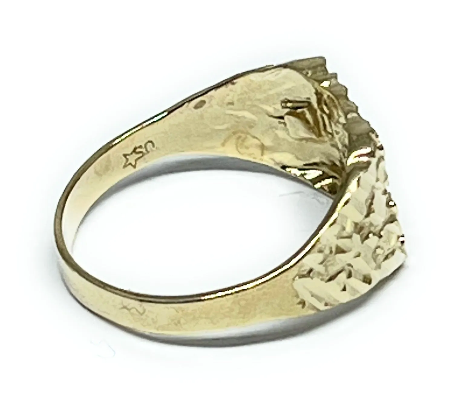 10k Solid Gold Yellow Classic Nugget Ring (MED,LG) (FC)