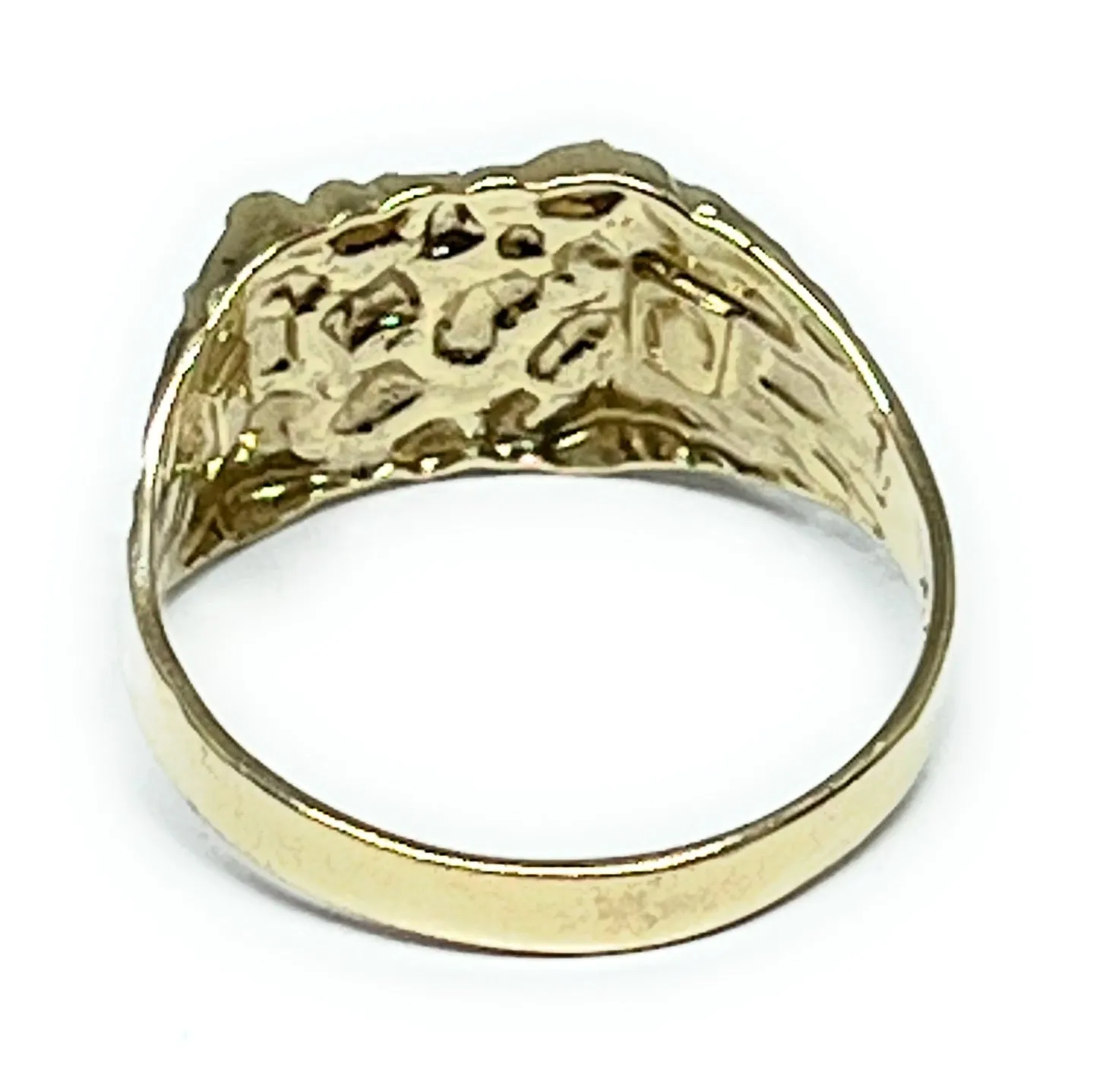 10k Solid Gold Yellow Classic Nugget Ring (MED,LG) (FC)