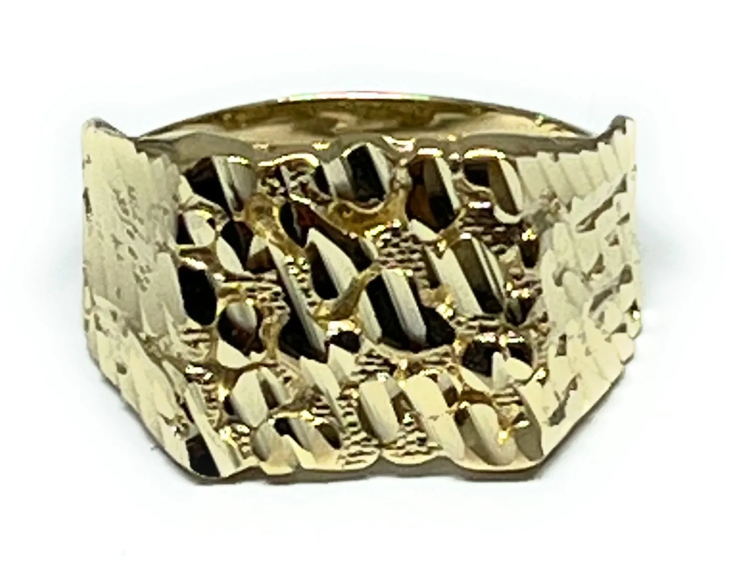 10k Solid Gold Yellow Classic Nugget Ring (MED,LG) (FC)