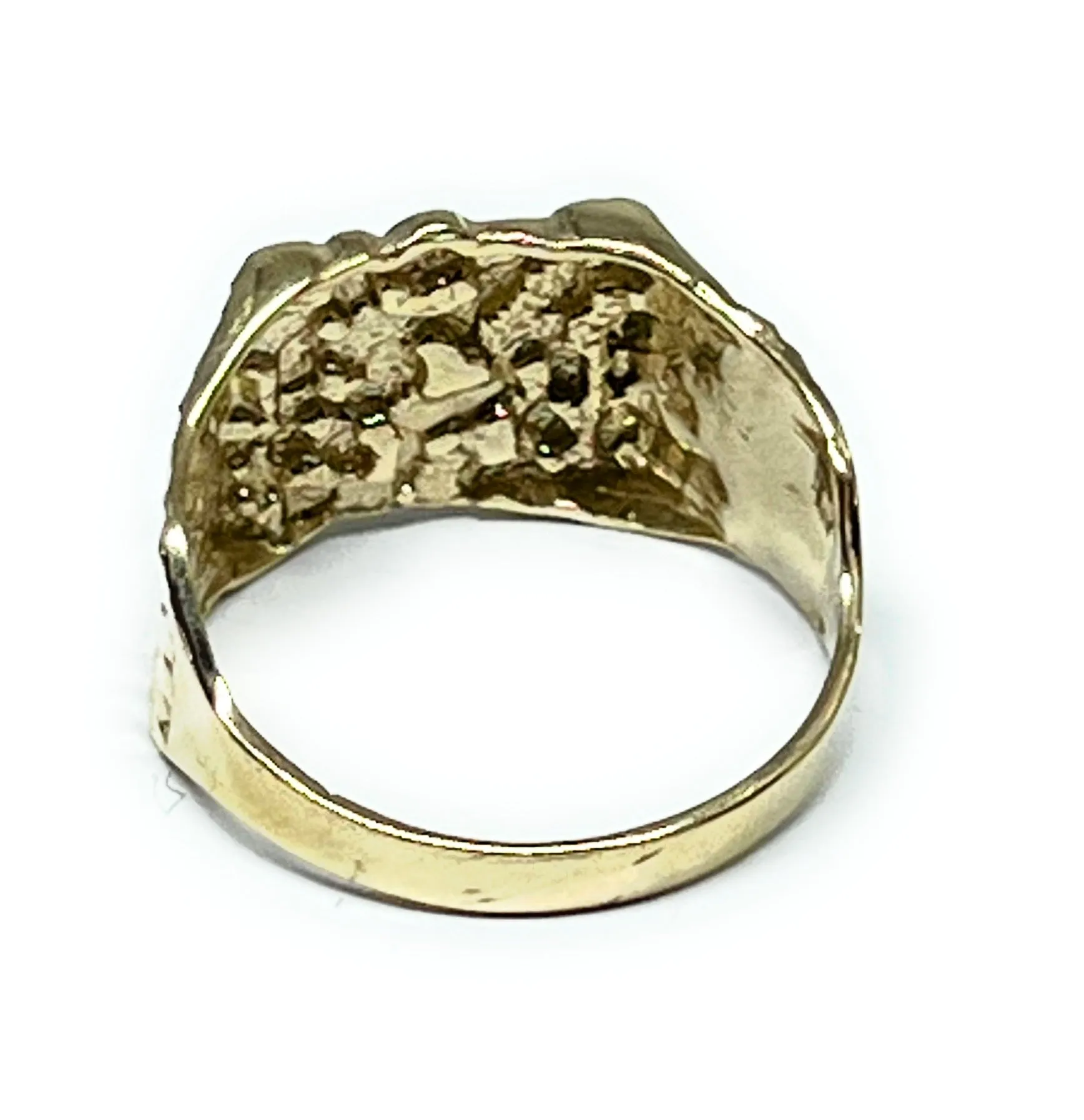 10k Solid Gold Yellow Classic Nugget Ring (MED,LG) (FC)