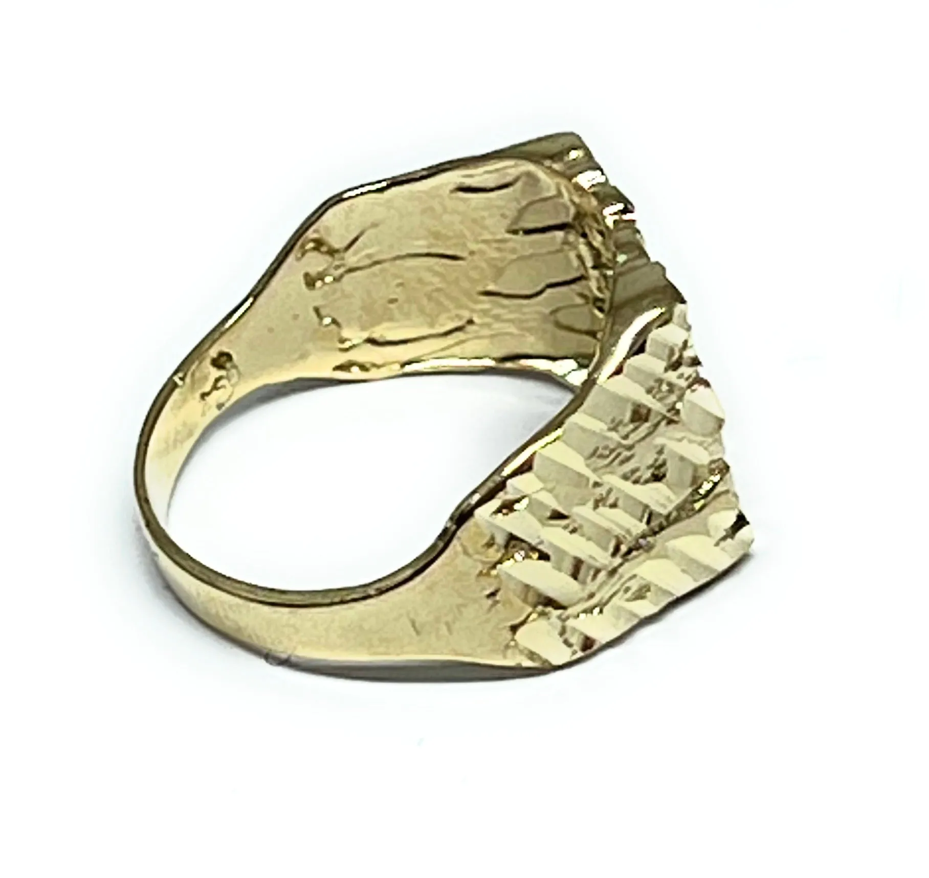 10k Solid Gold Yellow Classic Nugget Ring (MED,LG) (FC)