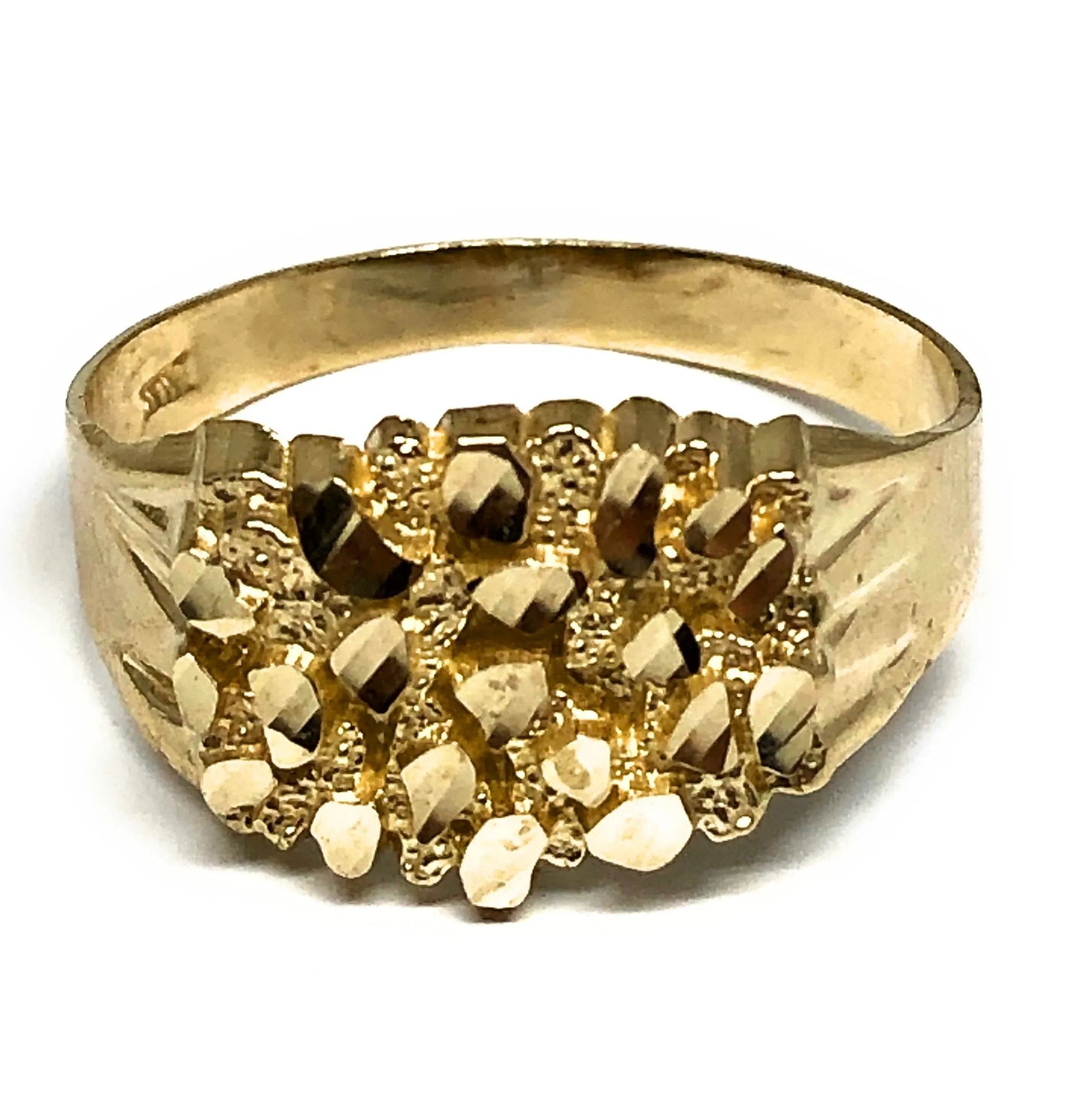 10k Solid Gold Yellow Classic Nugget Ring