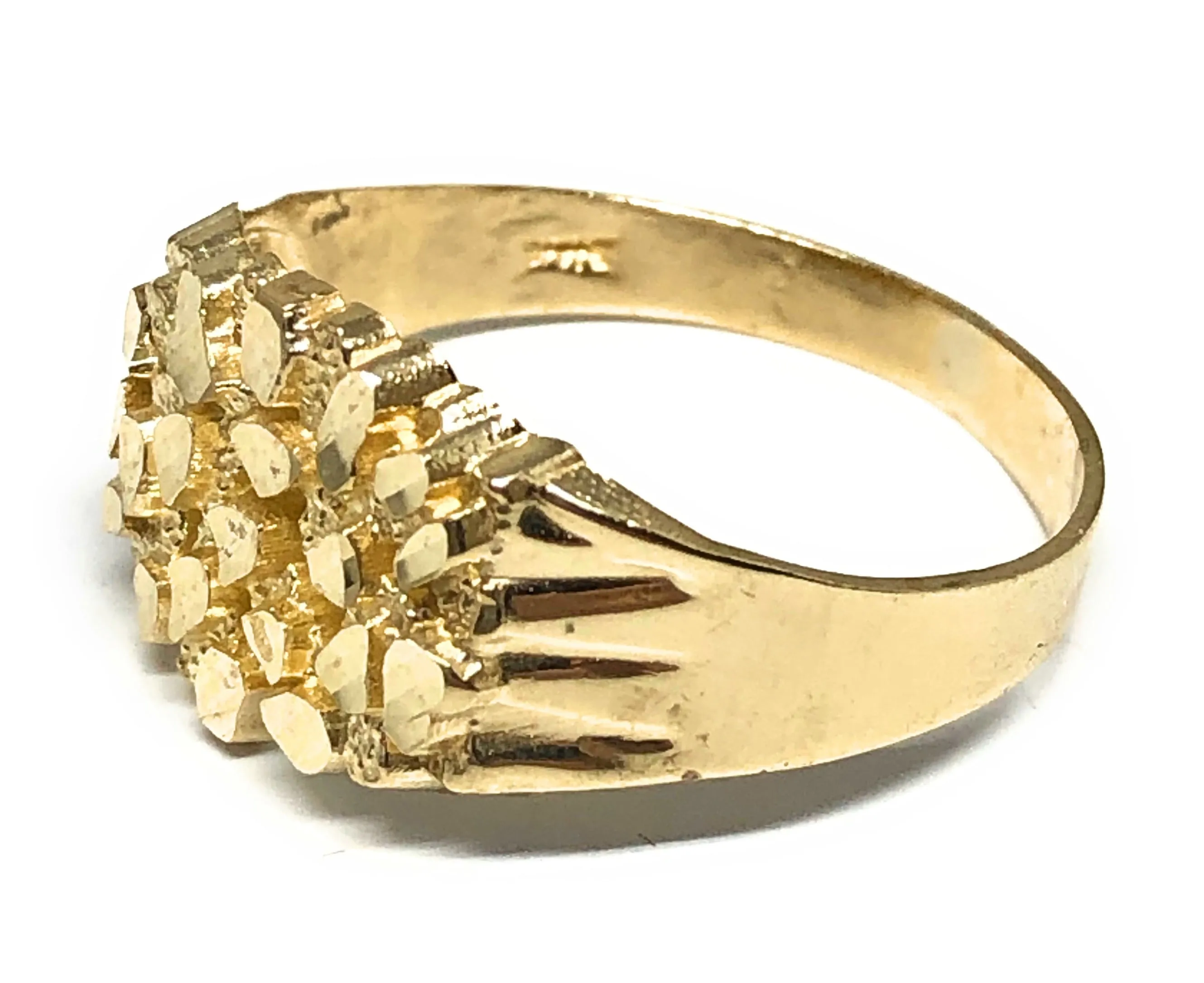 10k Solid Gold Yellow Classic Nugget Ring