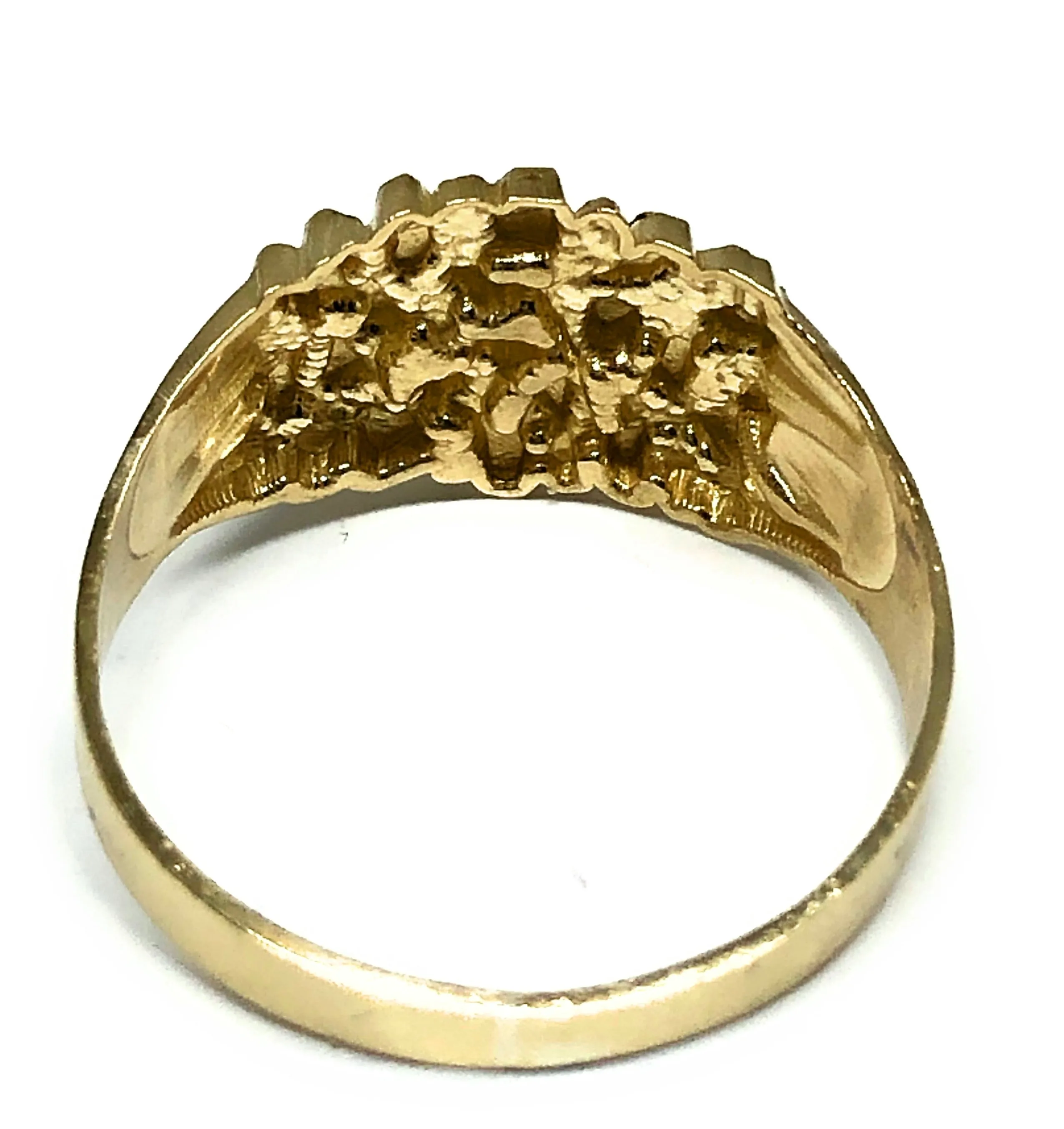 10k Solid Gold Yellow Classic Nugget Ring