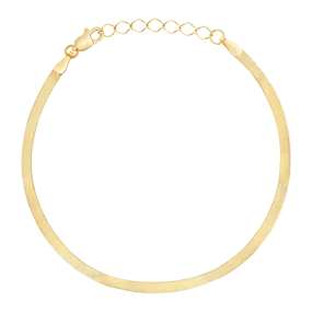 14K Gold Kids Thin Herringbone Bracelet