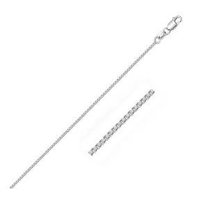 14k White Gold Classic Box Chain 1.0mm-rx77679-18