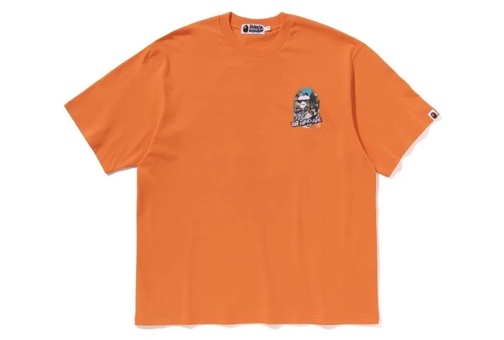 A BATHING APE  |Crew Neck Street Style Cotton Short Sleeves Logo