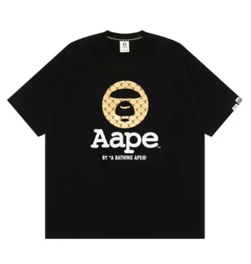 A BATHING APE  |Crew Neck Street Style Plain Cotton Short Sleeves Logo