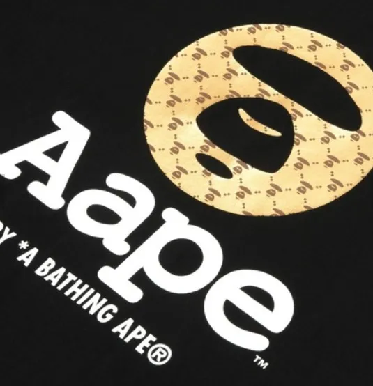 A BATHING APE  |Crew Neck Street Style Plain Cotton Short Sleeves Logo