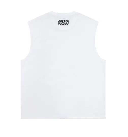 A BATHING APE  |Street Style Plain Cotton Logo Tanks