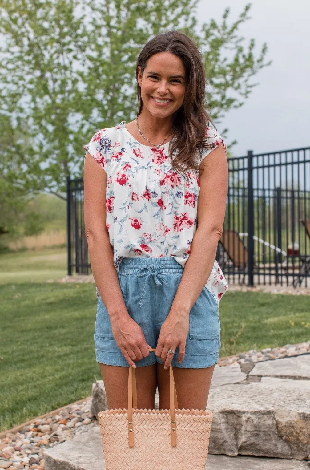 Acts Of Courage Floral Blouse- Ivory