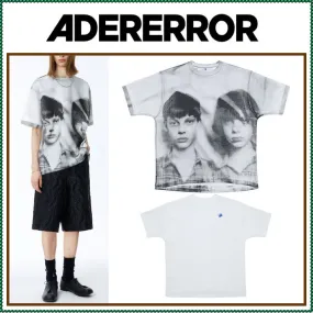 ADERERROR  |Unisex Street Style Plain Cotton Short Sleeves Logo T-Shirts