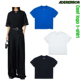 ADERERROR  |Unisex Street Style Short Sleeves Oversized Logo T-Shirts