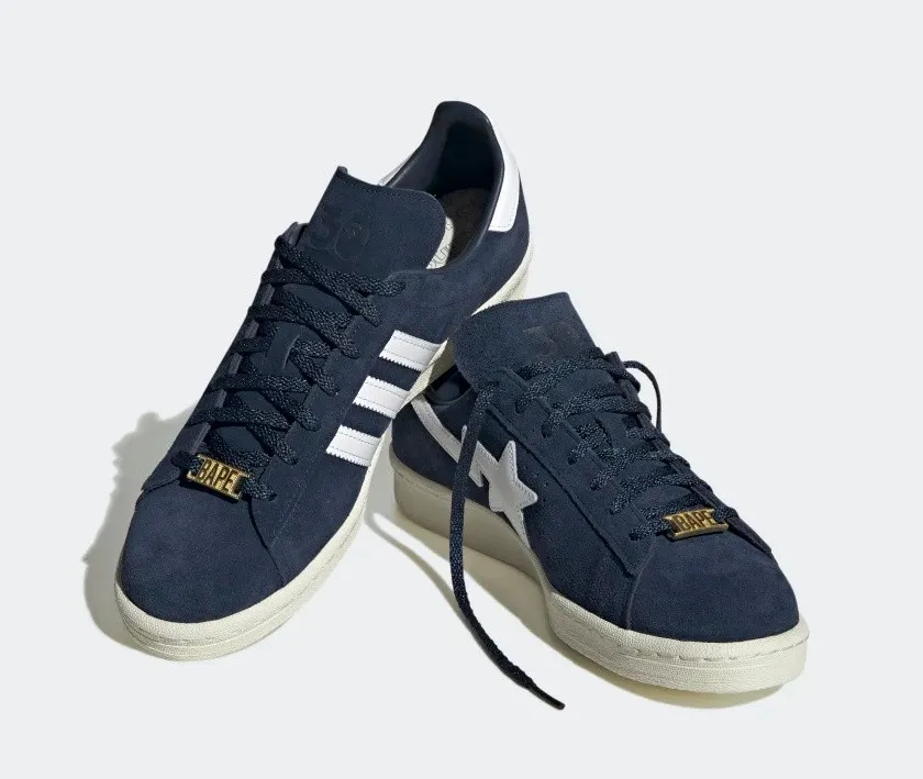 Adidas Campus 80s Bape Collegiate Navy Cloud White Off White ID4770