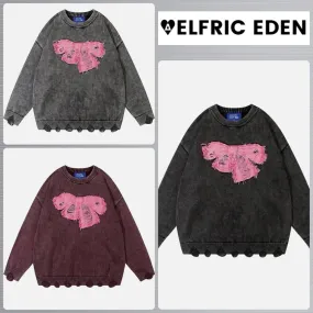 Aelfric Eden  |Casual Style Unisex Street Style U-Neck Long Sleeves Fringes