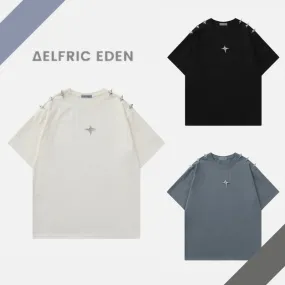 Aelfric Eden  |Crew Neck Unisex Street Style Cotton Short Sleeves Oversized