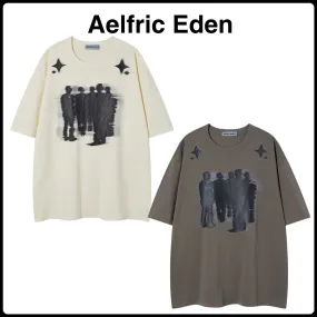 Aelfric Eden  |Star Unisex Street Style Cotton Short Sleeves T-Shirts