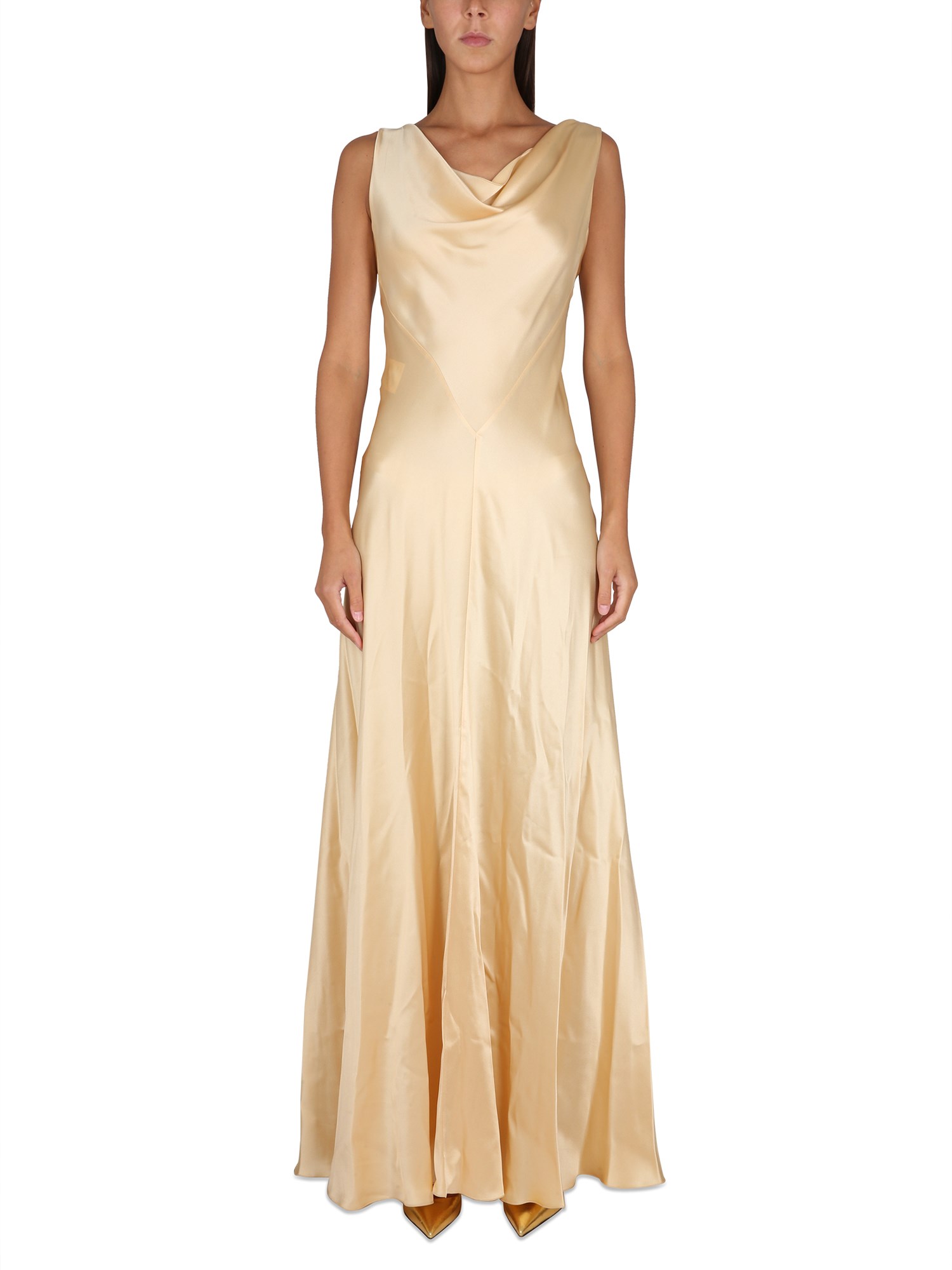 ALBERTA FERRETTI    SILK LONG DRESS