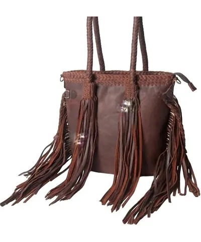 American Darling Women's Leather Fringe Shoulder Bag