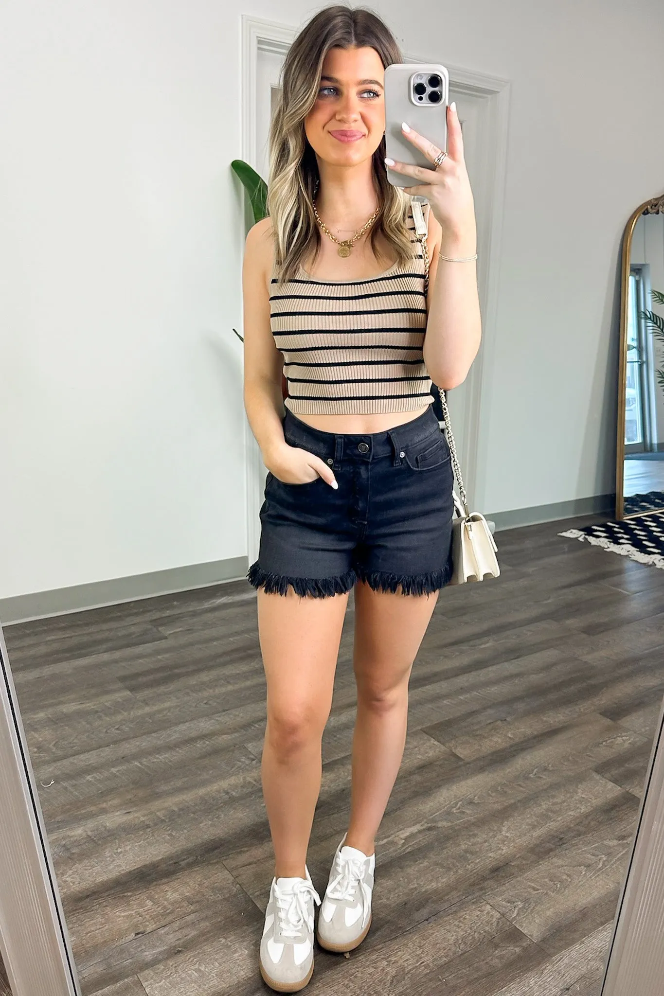 Annette Striped Knit Tank Top