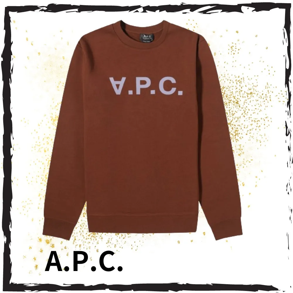 A.P.C.  |Crew Neck Unisex Street Style Long Sleeves Cotton Oversized