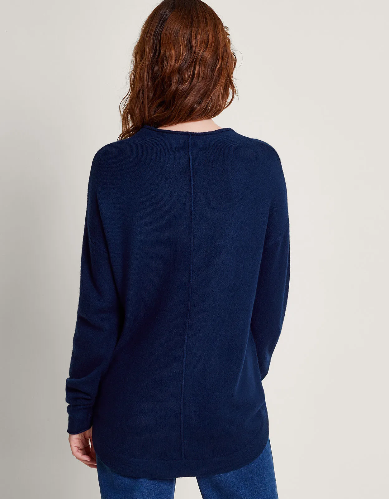 Aria Longline Jumper Blue