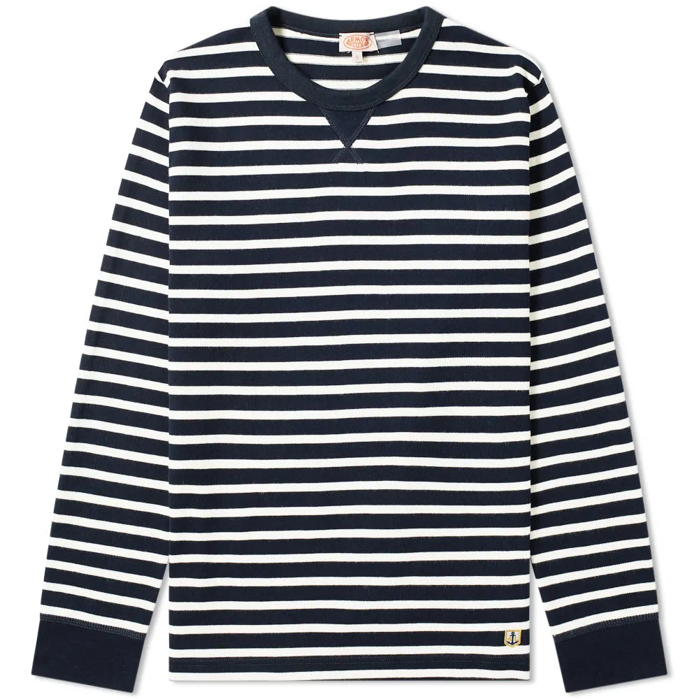 Armor-Lux 78008 Stripe Crew SweatRich Navy & Natural