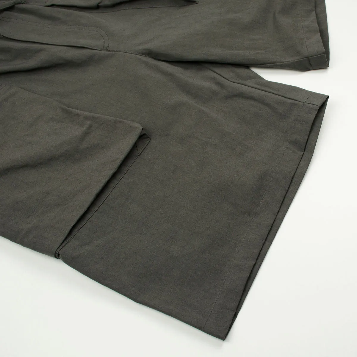 Arpenteur - Cargo Shorts Cotton / Linen Poplin - Dark Grey