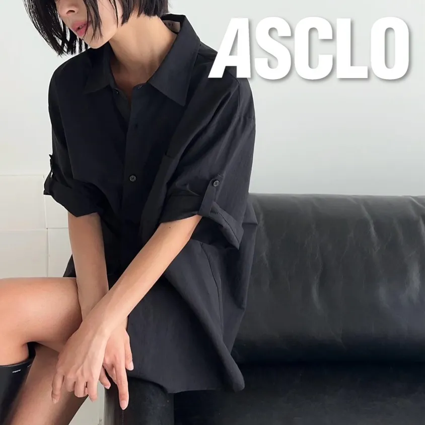 ASCLO  |Casual Style Unisex Nylon Street Style Plain Short Sleeves