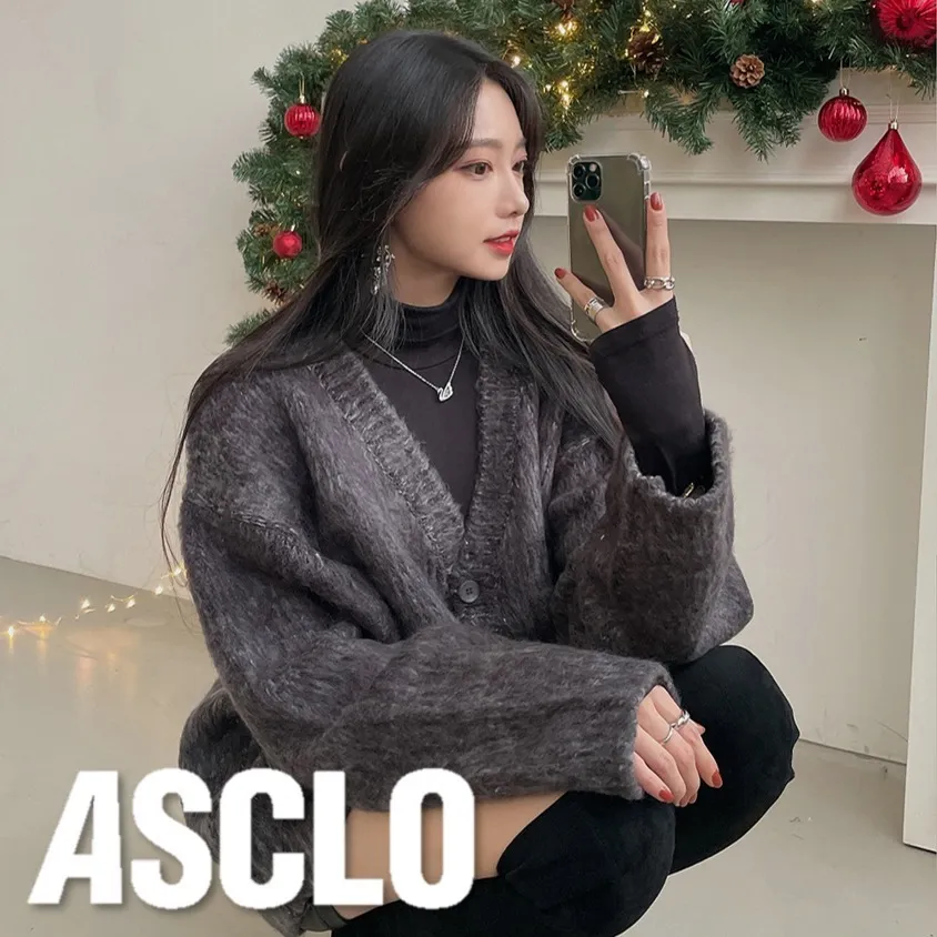 ASCLO  |Unisex Street Style Long Sleeves Oversized Cardigans