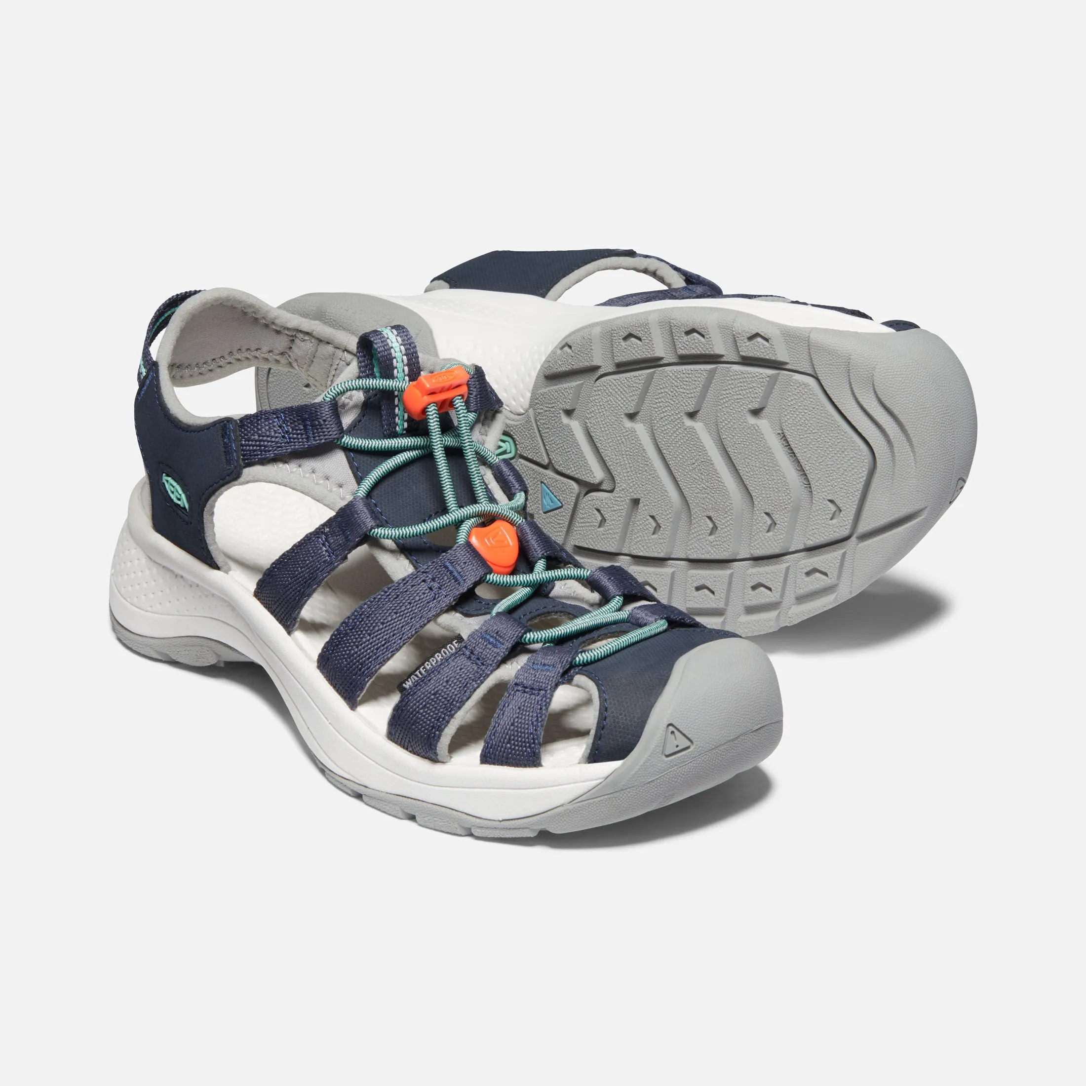  Astoria West Fisherwoman Sandal in Navy/Beveled Glass CLOSEOUTS  