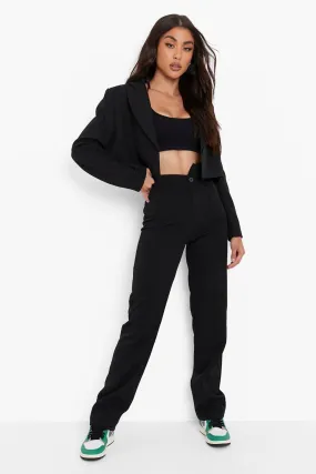 Asymmetric Waistband Dress Pants