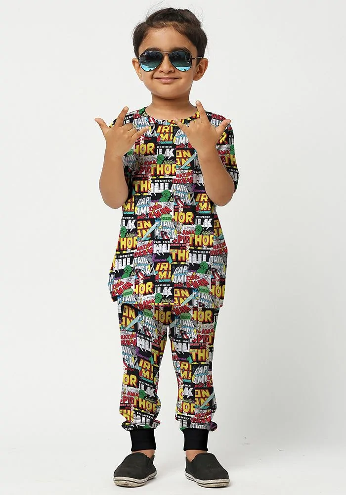 Average Art Multicolor Kids Co-Ord Set