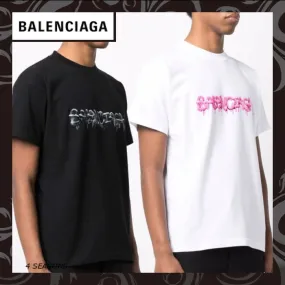 BALENCIAGA  |Crew Neck Unisex Cotton Logo Luxury FX Advantage / Exclusive