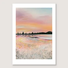 Beach at Sunset print