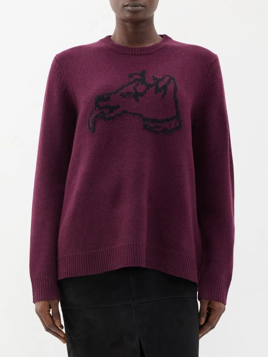 Bella Freud  |Crew Neck Casual Style Unisex Wool Street Style Long Sleeves