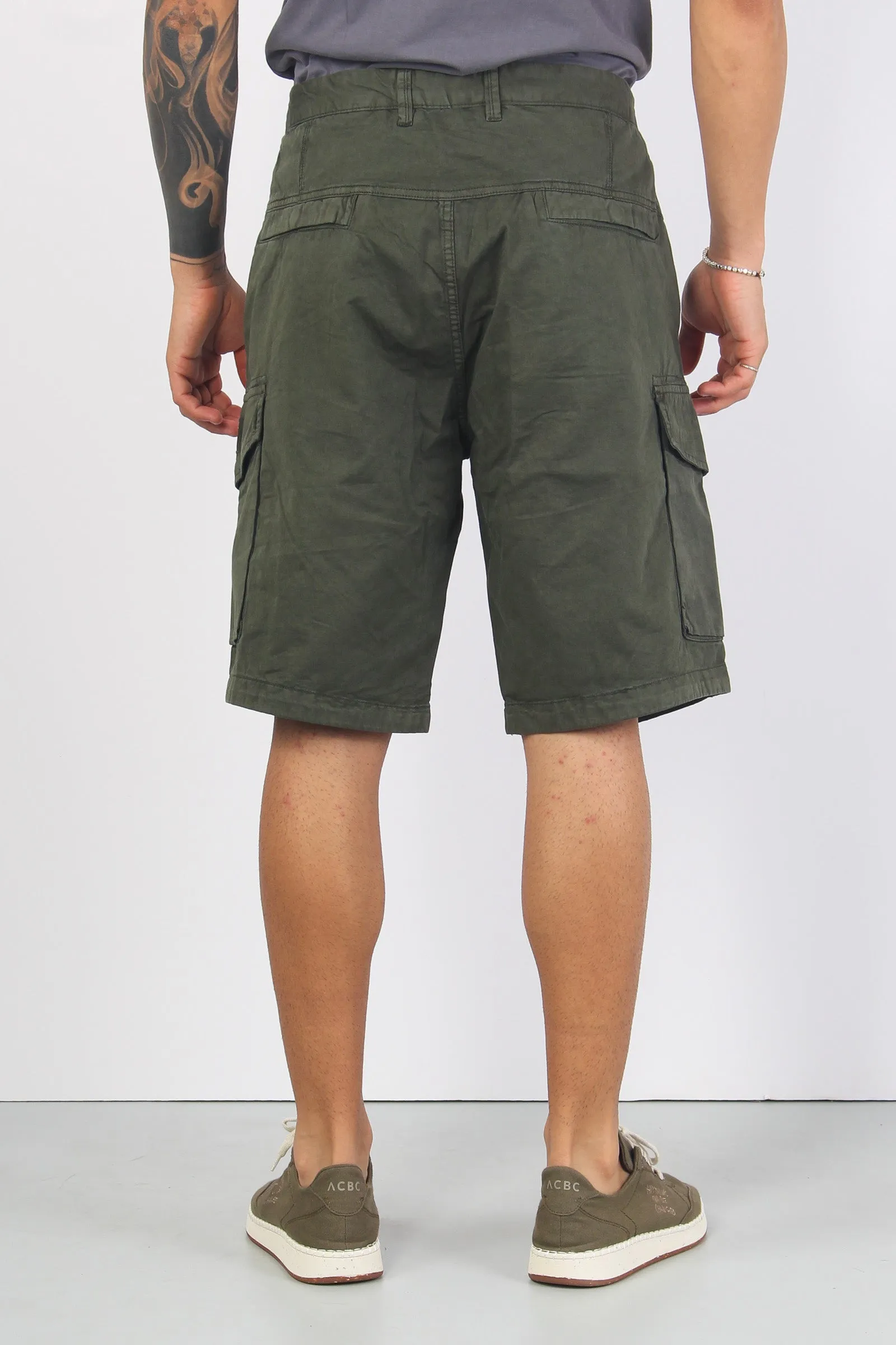 Bermuda Cotone Cargo Militare