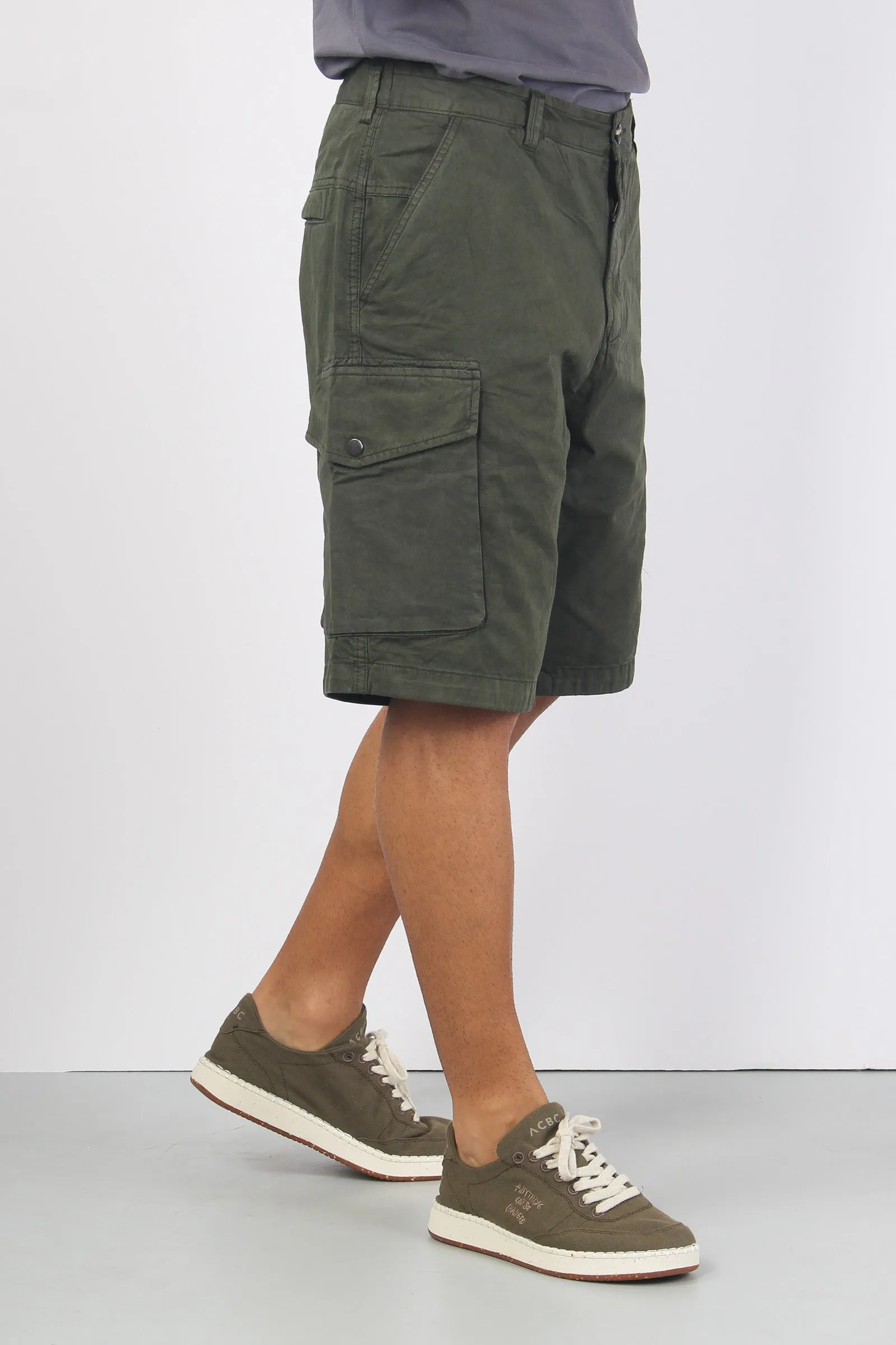 Bermuda Cotone Cargo Militare