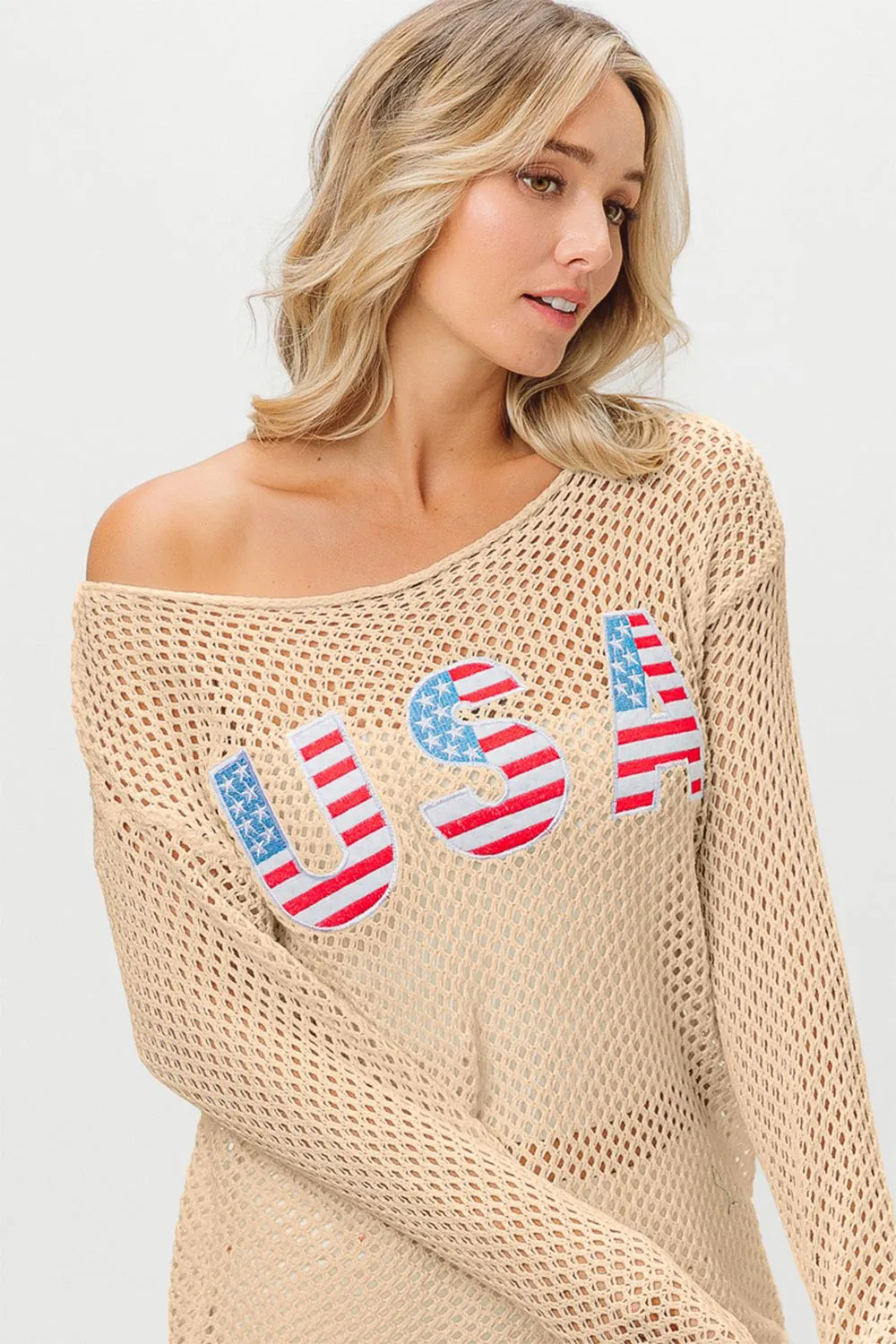 BiBi USA Embroidered Knit Cover Up