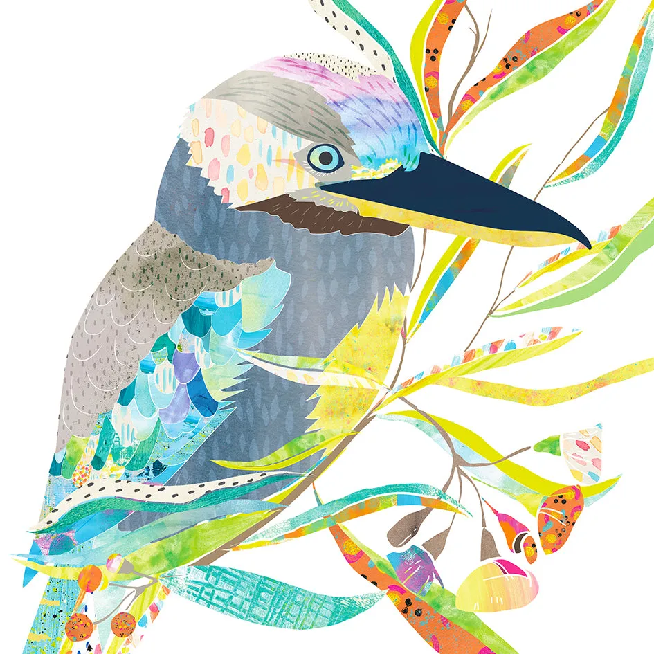 Blue-Winged Kookaburra Art Print