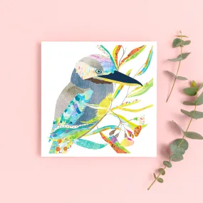 Blue-Winged Kookaburra Art Print