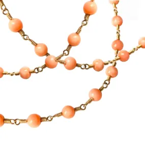 BOHEME DELPH VINTAGE CORAL BEAD CHAIN rts