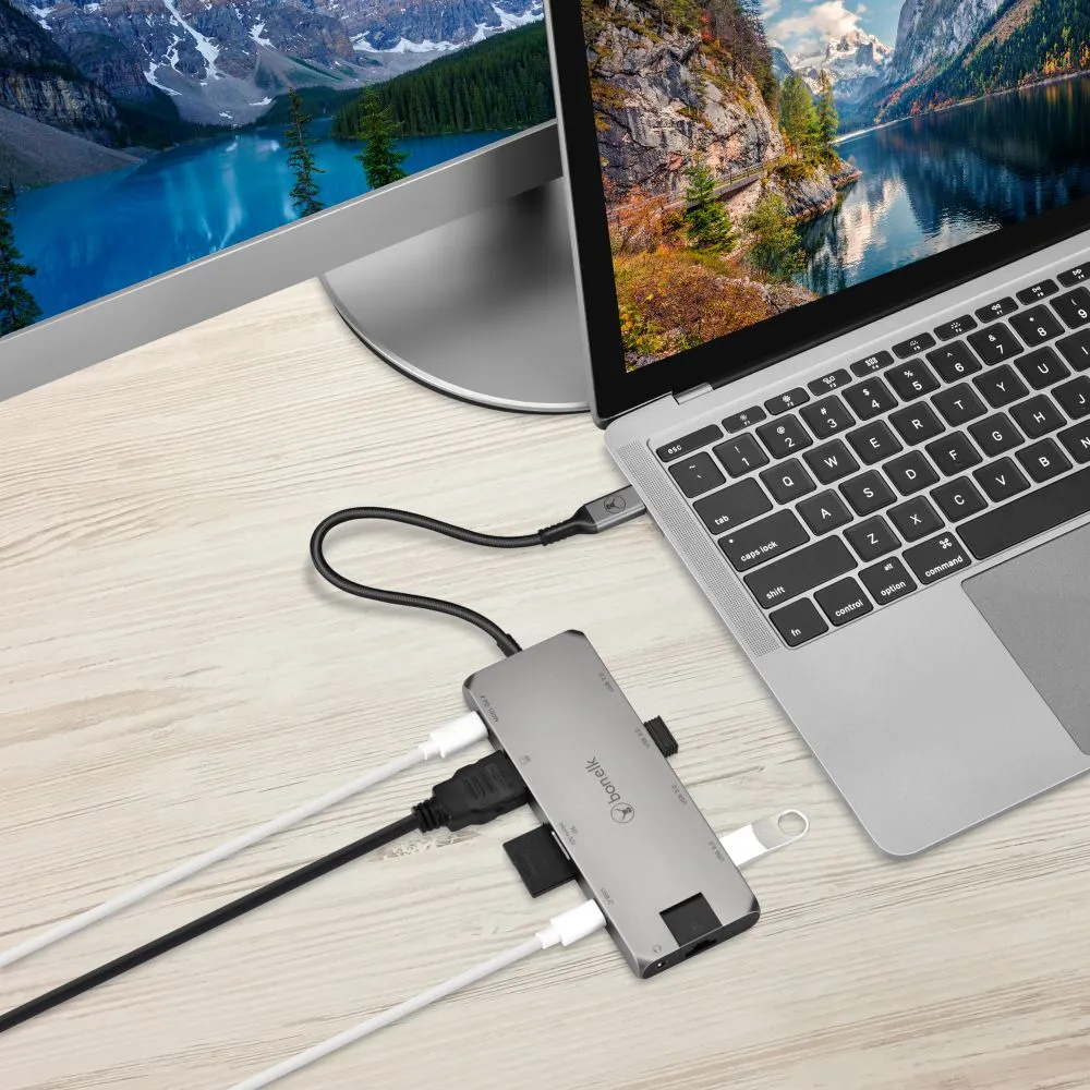 Bonelk Long-Life USB-C to 11-in-1 Multiport Hub - Space Grey