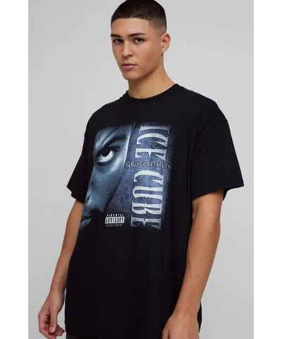 boohoo Mens Oversized Ice Cube License Print T-Shirt