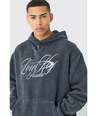 boohooMAN Mens Oversized Paradise Hoodie