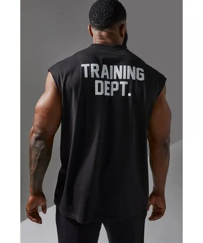 boohooMAN Mens Training Dept Oversized Tank