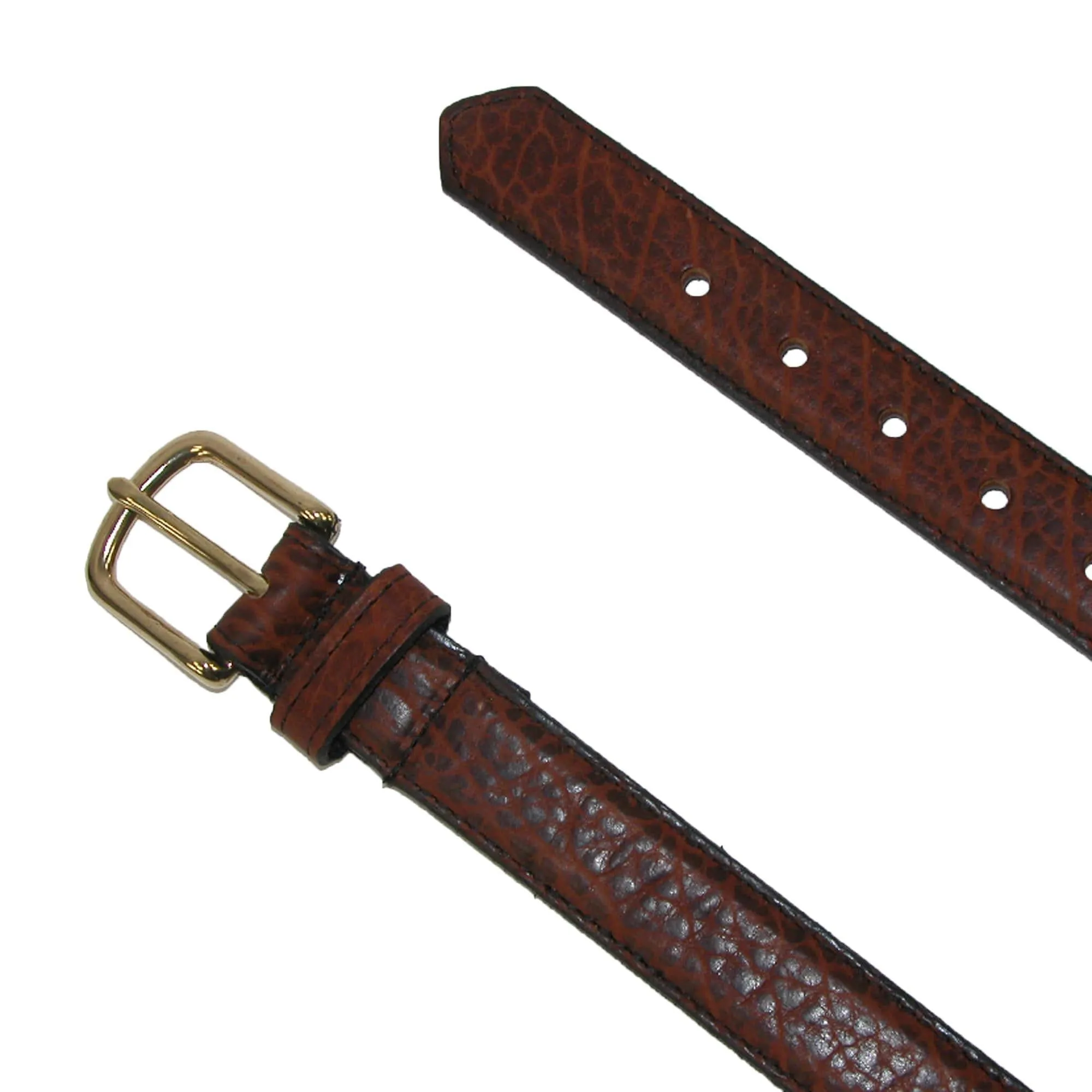 Boston Leather Men's Bison Leather Belt