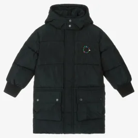 Boys Black Hooded Puffer Coat